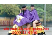 Cơ sở sản xuất áo mưa cánh dơi, áo mưa quảng cáo, áo mưa quà tặng