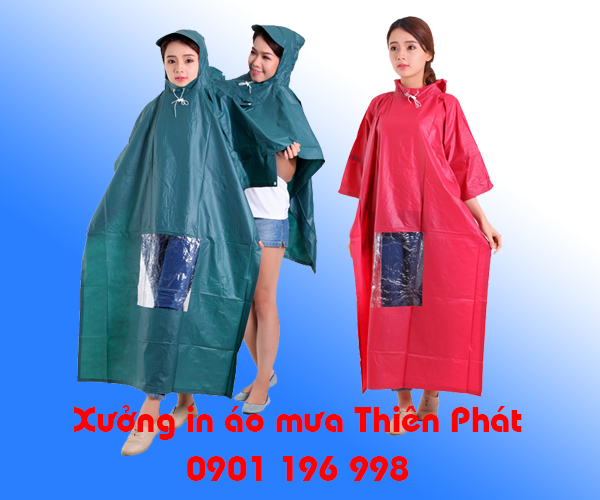 Xưởng may áo mưa có kiếng đèn, in áo mưa 2 đầu, may áo mưa 2 đầu tại TPHCM. LH : 0901 196 998